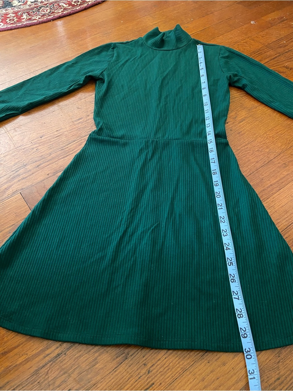 Reformation Maya Long-Sleeve Knit Mini Dress in Deep Hunter Green - Picture 4 of 9